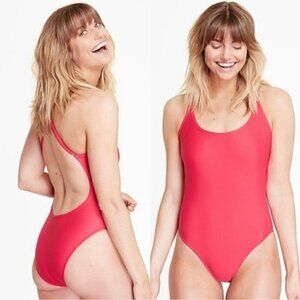 Summersalt Pink High Kick One Piece Swimsuit Swim Size 4 NEW